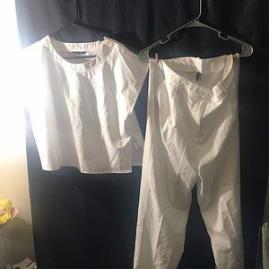2 piece pants suit